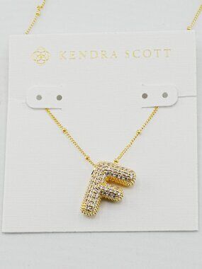 Kendra Scott Letter Necklace with Crystals